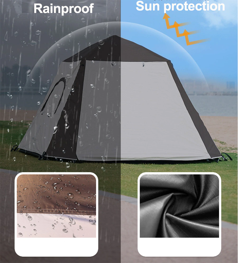 Cheap Goat Tents 3 4 Person Automatic Tent Rainproof Sun Protection Family Outdoor Instant Setup Tent Tourist Tent with Free Colorful Flags   
